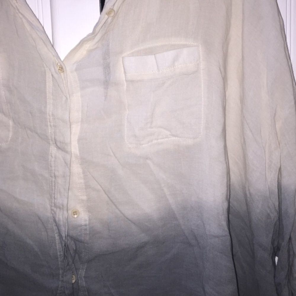 Ombré Button Down Top - Picture 3 of 5